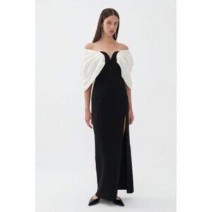 NOCTURNE WOMENS OFF THE SHOULDER MAXI DRESS SIZE 38